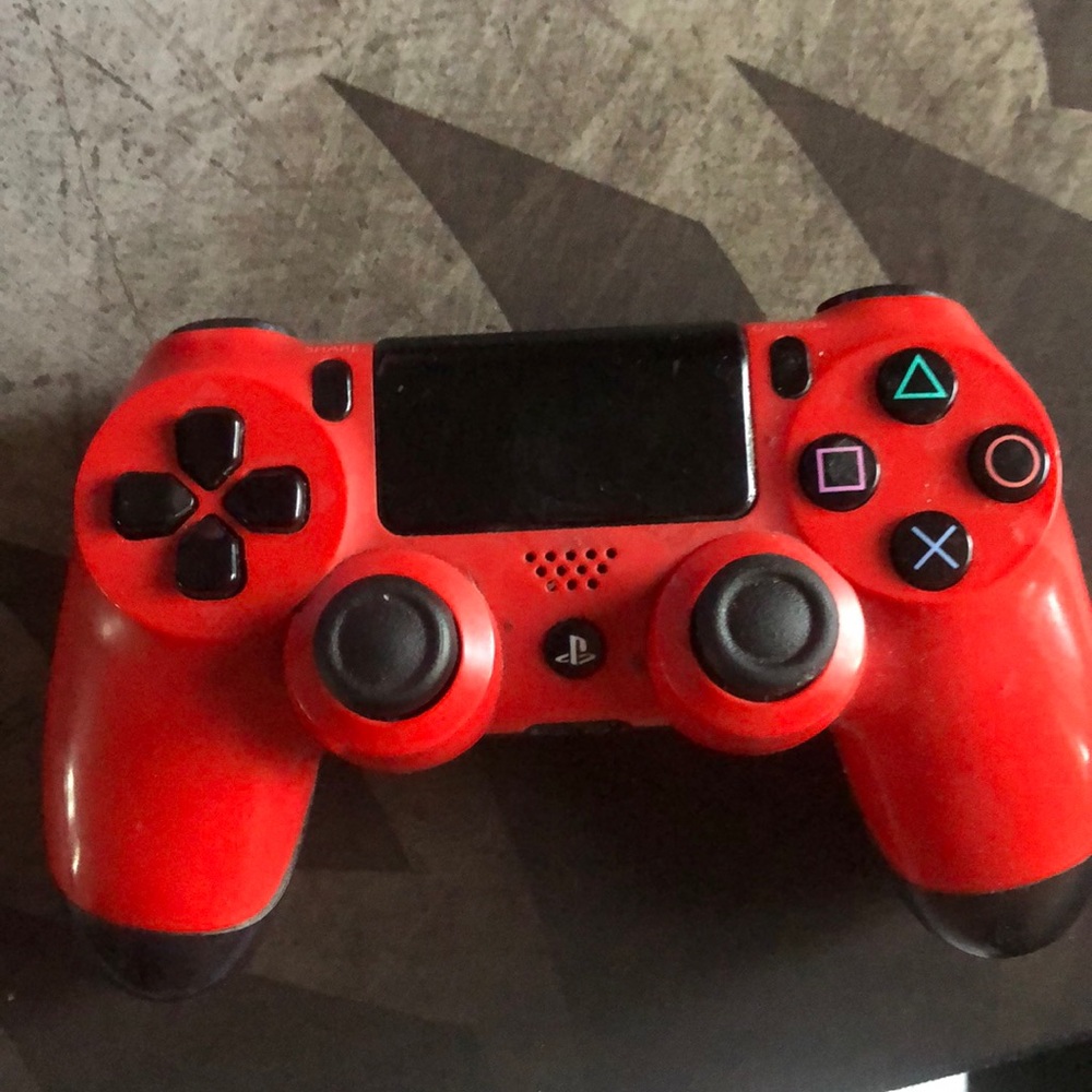 Red ps4 DualShock controller